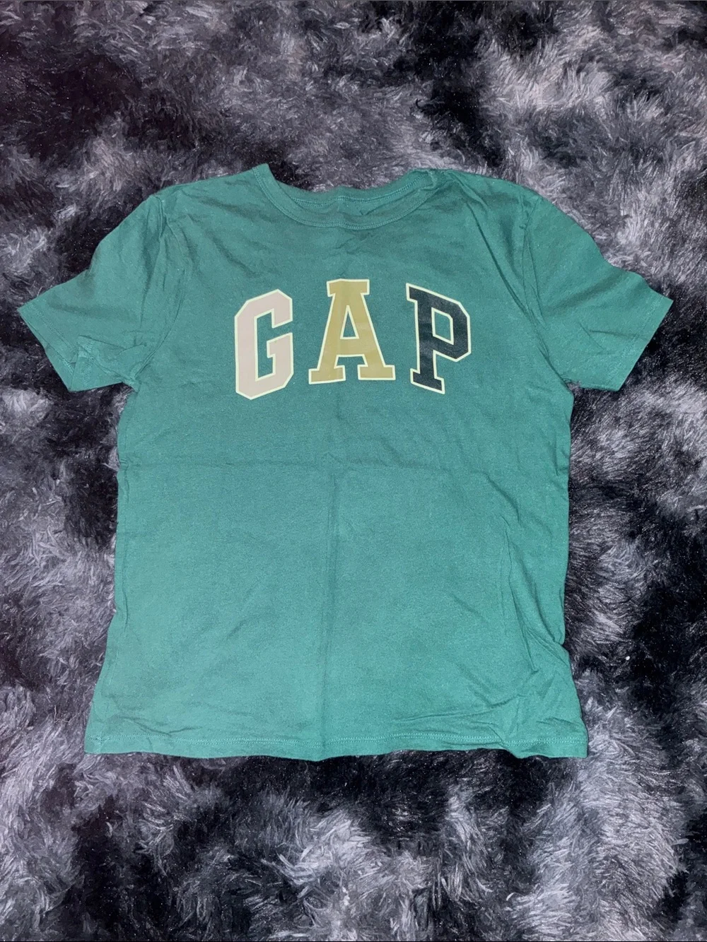 GAP Kids Short Sleeve Tees - Blue, Green & Multi Print patchwork lot of 3 XL